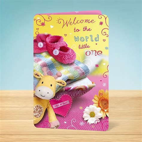 Baby Card Welcome To The World Garlanna Greeting Cards