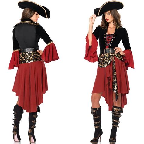 Disfraz De Capit N Pirata Caribe O Para Mujer Traje De Cosplay De Halloween Juego De