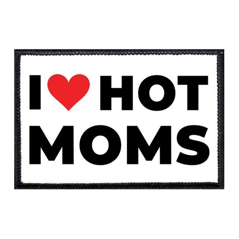 i love hot moms removable patch etsy