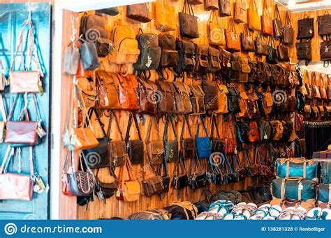 Store In Hoi An Selling Custom Leather Editorial Stock Photo Image Of