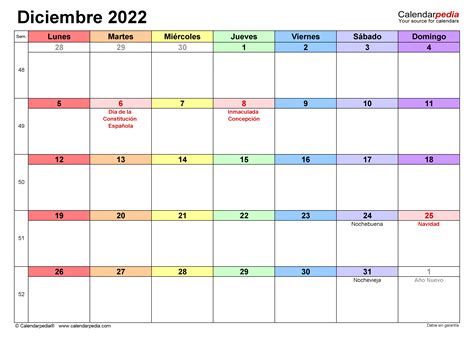 Calendario Diciembre 2022 En Word Excel Y Pdf Calendarpedia Riset