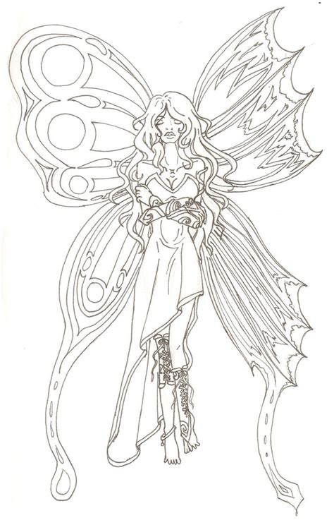 Gemini Fairy Line Art By Tharin Wildcat On Deviantart