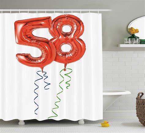 Jake Sawyers 58th Birthday Decorations Shower Curtain By Getting Older