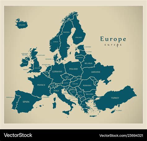 Europe Map With Labels