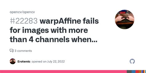 Warpaffine Fails For Images With More Than 4 Channels When Bordervalue