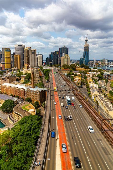 Sydney Iconic Harbor Bridge And North Western Business District