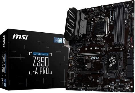 Msi Z390 A Pro Lga1151 Intel 8th And 9th Gen M2 Usb 31 Gen 2 Ddr4