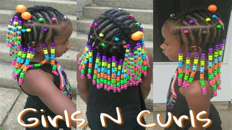 Slicked back hair is one of the trendiest styles ever been, and it's easier than you think. Cute Hairstyle for little girls| Braids and Beads| Natural ...