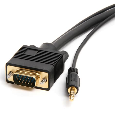 Cmple Vga Cable Male To Male With 35mm Aux Audio Monitor Svga Pc 15