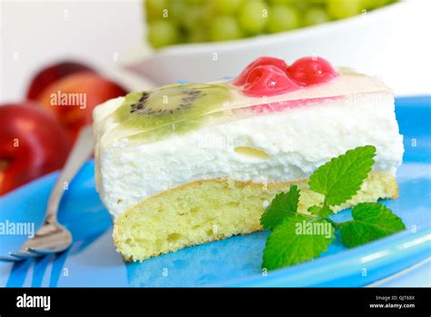 Cream Tart Layer Cake Stock Photo Alamy