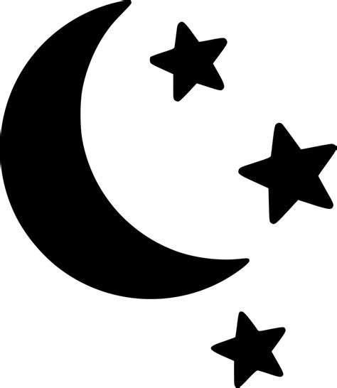 Moon Stars Svg Png Icon Free Download Moon And Star Silhouette