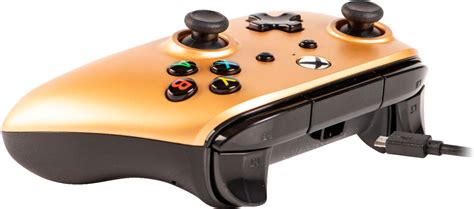 Best Buy Powera Enhanced Wired Controller For Xbox One Gold 1507433 01