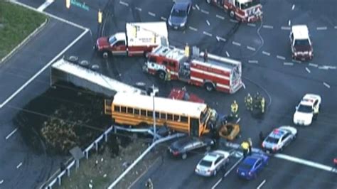 School Bus Tractor Trailer Crash Leaves At Least 1 Dead Several