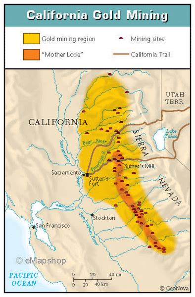 The gold nugget was found in southern california on the south side of the el paso mountain range, near randsburg, california. california gold rush map - Google Search | California gold rush, California gold, Gold mining