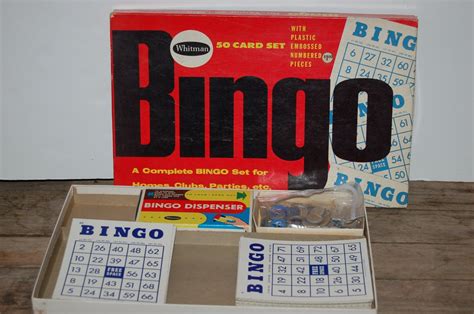 Vintage Bingo Set Whitman Bingo Game Vintage Game Fun And