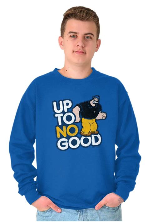 Funny Attitude Trouble Maker Popeye Bluto Womens Or Mens Crewneck Sweatshirt Ebay