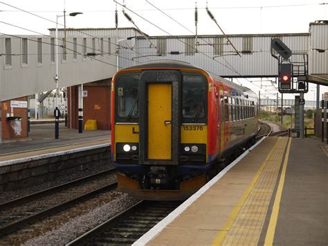 East Midlands Trains 153376 At Peterborough Arriving At Pe Flickr