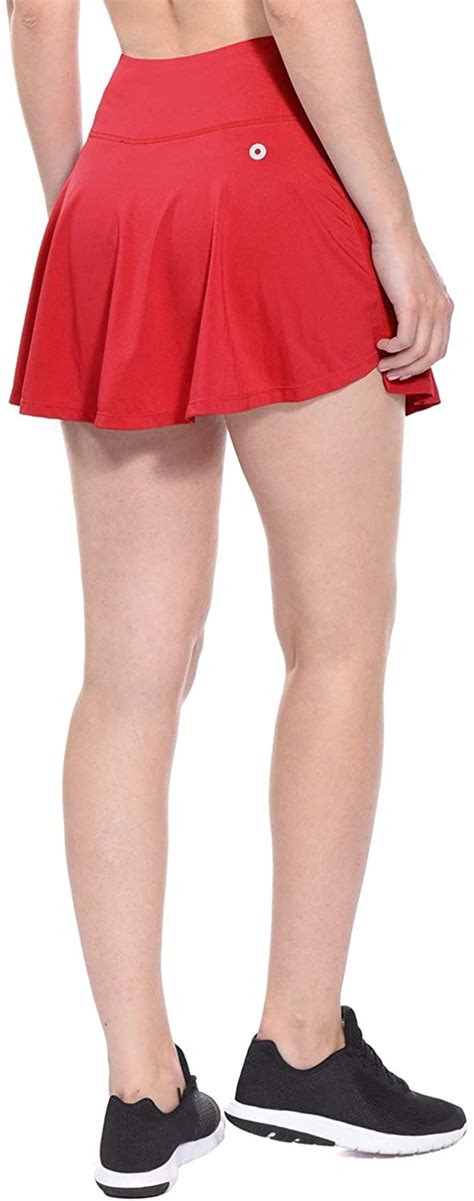 baleaf women s athletic golf skirt tennis skort pleated with pockets red size ebay