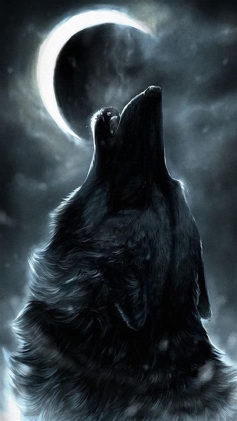 1080x1920 Download Previewhowling Wolf Wallpaper Dark Wolf Howling
