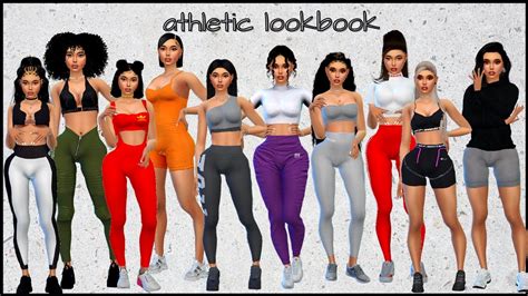 Athletic Lookbook Cc Links Sims 4 Youtube