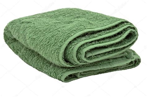 Green Towel Isolated On White Background — Stock Photo © Jetrel 4648058