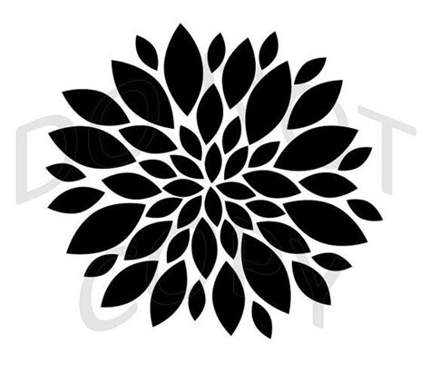 Reusable Stencil Chrysanthemum Flower Many Sizes To Choose Etsy New