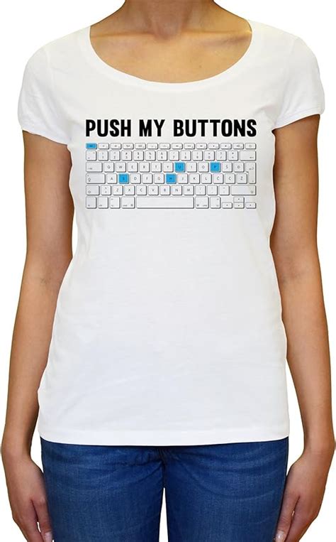 Push My Buttons Keyboard Womens T Shirt Amazonde Bekleidung
