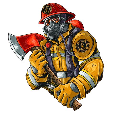 Firefighter Graphic 300 Dpi  And Png Perfect For Etsy Uk