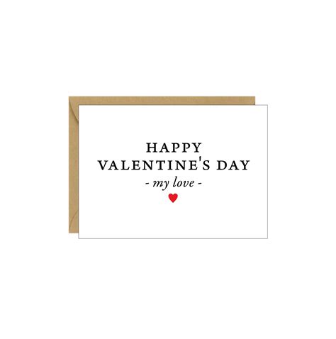 Enclosure Card Happy Valentines Day My Love 4 Pack Idea Chíc