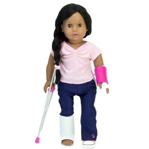 sophia s wheelchair cast and crutches set for 18 dolls hot pink 1 kroger