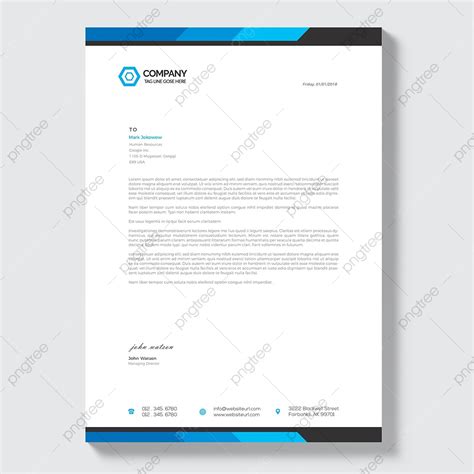 Business Letterhead Stationery Template Download On Pngtree