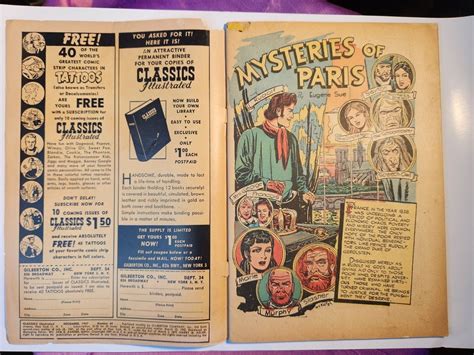 classics illustrated 44 mysteries of paris hrn78 ebay