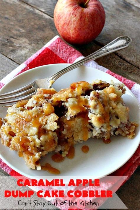Caramel Apple Dump Cake Cobbler Cant Stay Out Of The Kitchen This