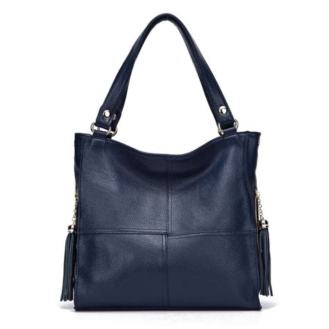 Zency Tassel Womens Handbag 100 Genuine Leather Shoulder Bag Female