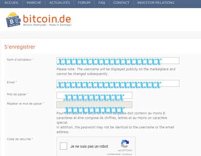 Les paiements sont possible 24h/24 instantanément (ou 10 minutes) il suffit d'avoir l'adresse à qui envoyer des bitcoins c'est immédiat; bitcoin.de Inscription Tuto - Comment ouvrir un compte bitcoin?