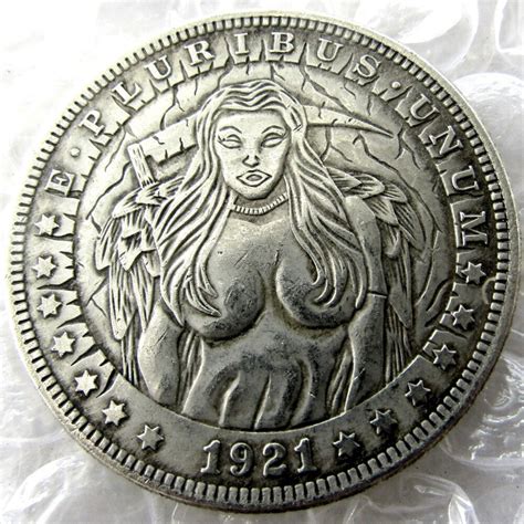 Us Hobo 1921 Morgan Dollar Sexy Girl Nickel Coin Copy Coins In Non
