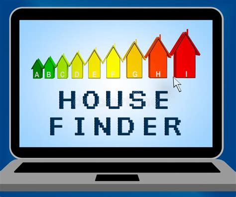 House Finder Representing Finders Home And Found Stock Illustration