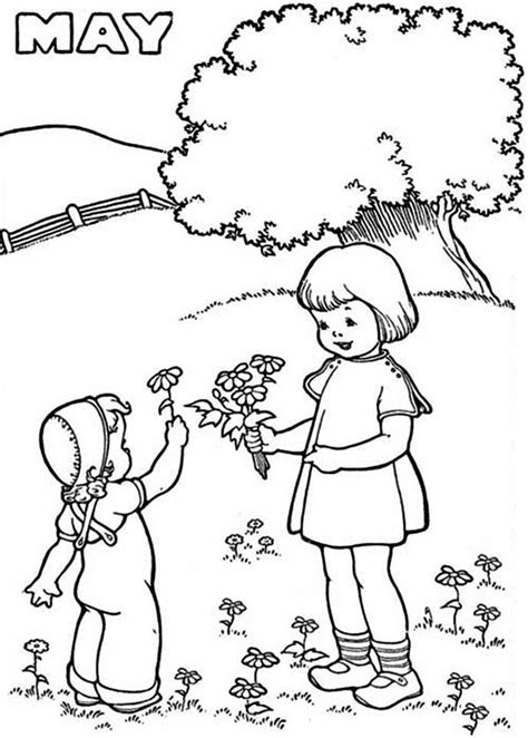It develops fine motor skills, thinking, and fantasy. May Is The Month Of Springtime Coloring Page - Download ...