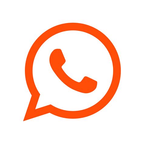 Whatsapp Orange Outline Icon Vector Ai Png Svg Eps Free Download