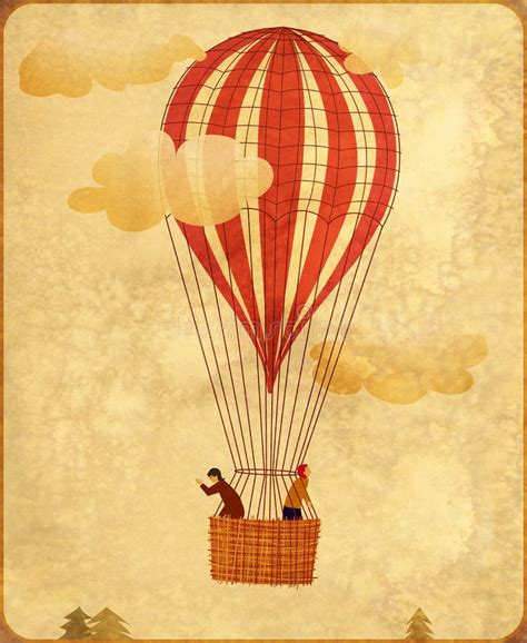Vintage Hot Air Balloon Stock Illustration Illustration Of Leisure 30248338