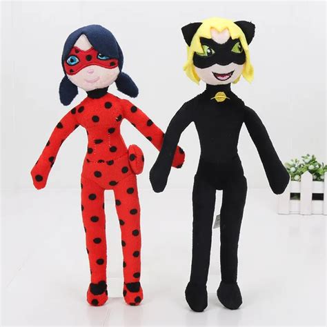 30cm Miraculous Ladybug Plagg And Tikki Plush Toys Cat Noir Lady Bug