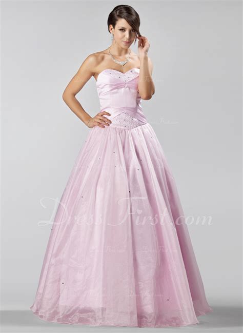 A Lineprincess Sweetheart Floor Length Organza Quinceanera Dress With