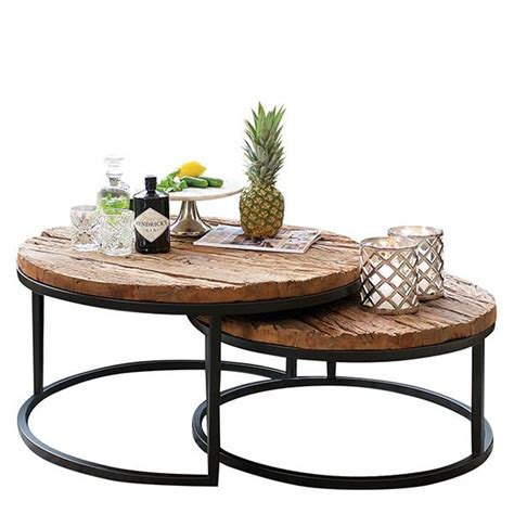 Stylish coffee table small coffee table barker and stonehouse reclaimed wood coffee table metal casting living simple modern reclaimed wood coffee table with pipe legs. Luxe Kensington Reclaimed Wood Industrial Nest of Round ...