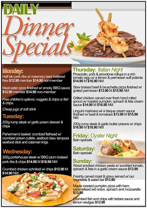 Daily Dinner Specials A0 Would You Like A Design Like This For Your