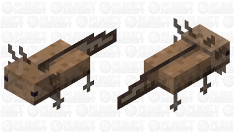Transparent Brown Axolotl Minecraft Mob Skin
