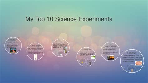 My Top 10 Science Experiments By Karla Ronquillo