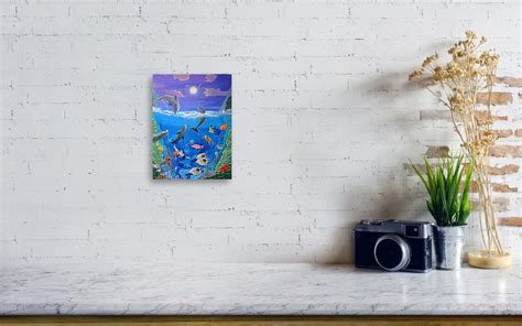Whimsical Original Painting Undersea World Tropical Sea Life Art By