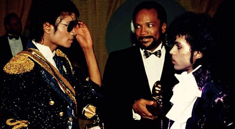 Prince And Michael Jackson In Shiny Jackets 1984 Grammy Awards