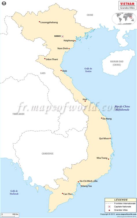 Vietnam Villes Carte Les Grandes Villes Au Vietnam