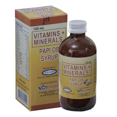 Papi Ob Vitamins Minerals 120ml Shopee Philippines